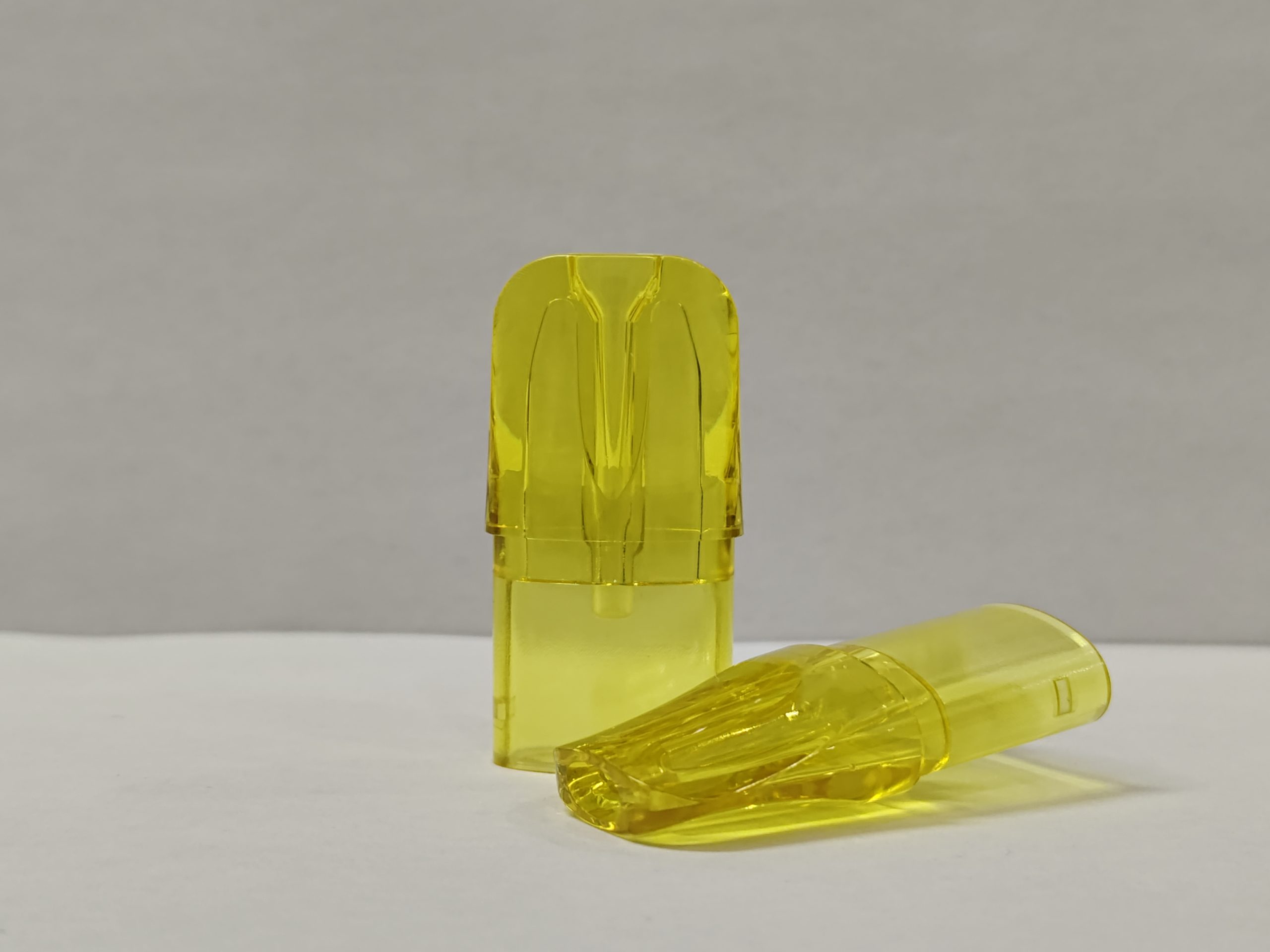 Transparent crystal pod shell sample